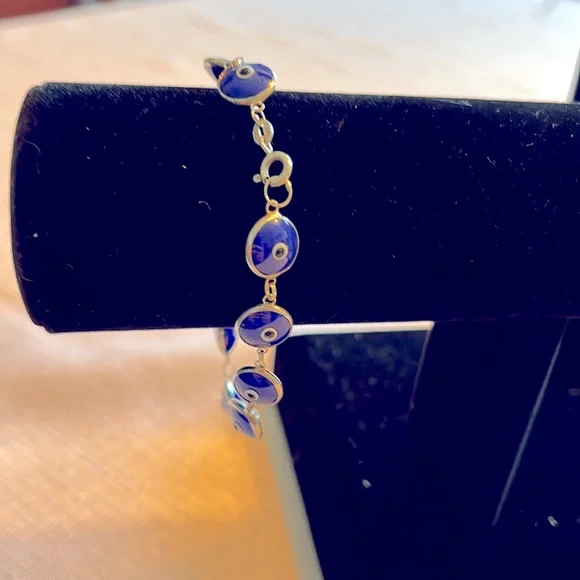 BRACELET STERLING 925 SILVER PLATED MARKED - Picture 4 of 5